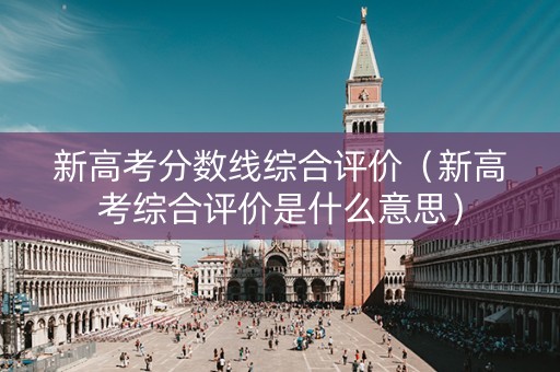 新高考分数线综合评价（新高考综合评价是什么意思）