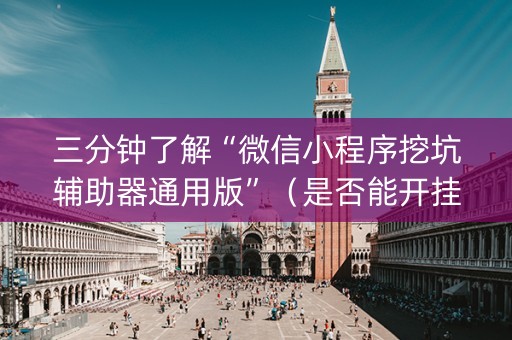 三分钟了解“微信小程序挖坑辅助器通用版”（是否能开挂)