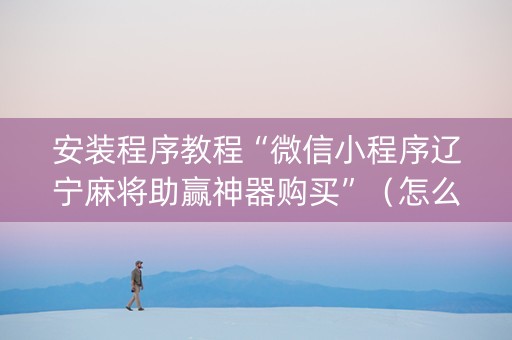 安装程序教程“微信小程序辽宁麻将助赢神器购买”（怎么能调好牌)