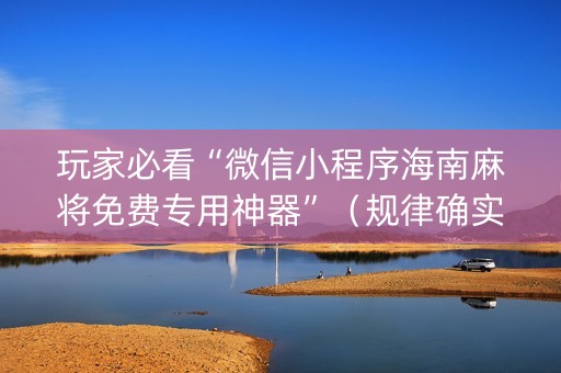 玩家必看“微信小程序海南麻将免费专用神器”（规律确实有挂)