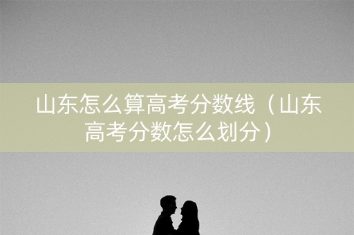 山东怎么算高考分数线（山东高考分数怎么划分）