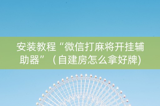 安装教程“微信打麻将开挂辅助器”（自建房怎么拿好牌)