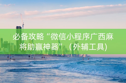 必备攻略“微信小程序广西麻将助赢神器”（外辅工具)