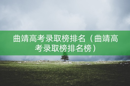 曲靖高考录取榜排名（曲靖高考录取榜排名榜）