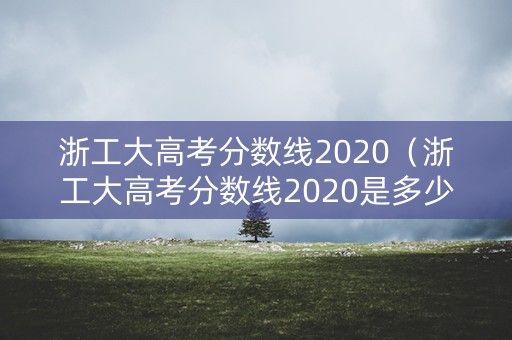 浙工大高考分数线2020（浙工大高考分数线2020是多少）