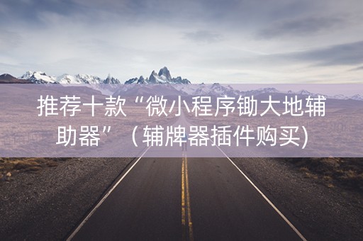 推荐十款“微小程序锄大地辅助器”（辅牌器插件购买)