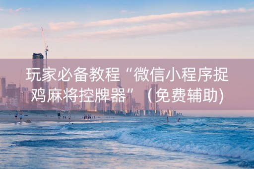 玩家必备教程“微信小程序捉鸡麻将控牌器”（免费辅助)