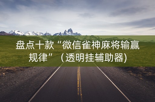 盘点十款“微信雀神麻将输赢规律”（透明挂辅助器)