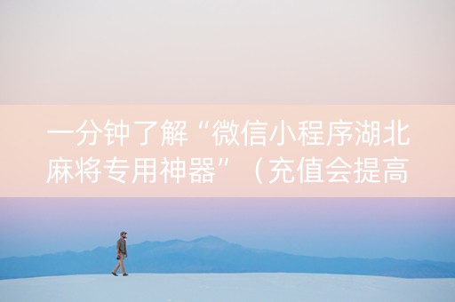 一分钟了解“微信小程序湖北麻将专用神器”（充值会提高胜率么)