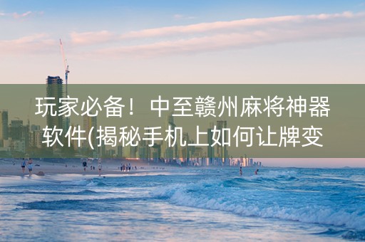 玩家必备！中至赣州麻将神器软件(揭秘手机上如何让牌变好)