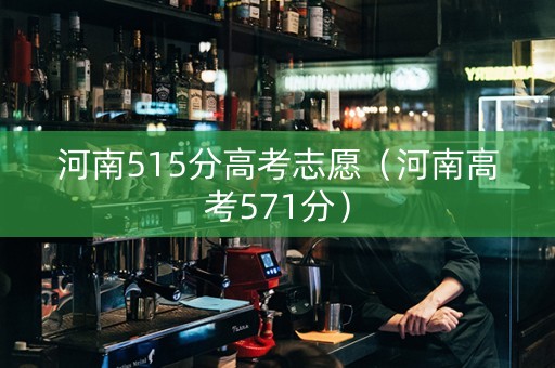 河南515分高考志愿（河南高考571分）