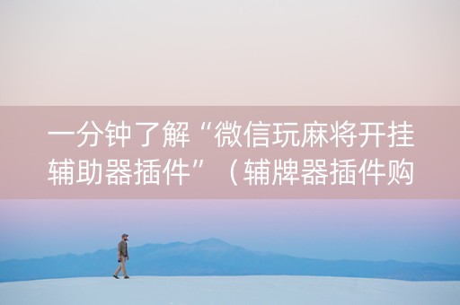 一分钟了解“微信玩麻将开挂辅助器插件”（辅牌器插件购买)