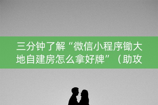 三分钟了解“微信小程序锄大地自建房怎么拿好牌”（助攻神器)