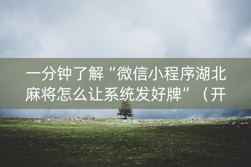 一分钟了解“微信小程序湖北麻将怎么让系统发好牌”（开挂辅助脚本)