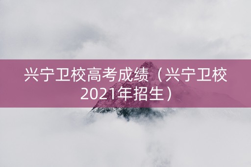 兴宁卫校高考成绩（兴宁卫校2021年招生）