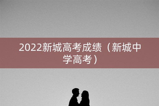 2022新城高考成绩（新城中学高考）