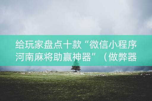 给玩家盘点十款“微信小程序河南麻将助赢神器”（做弊器软件下载)