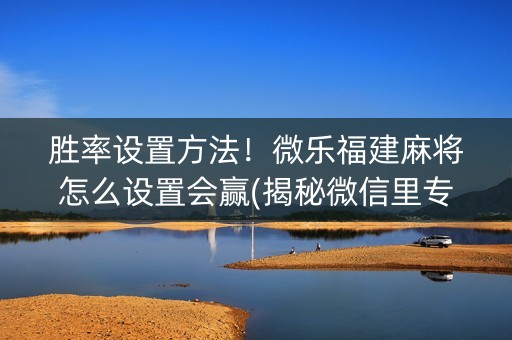 胜率设置方法！微乐福建麻将怎么设置会赢(揭秘微信里专用神器下载)