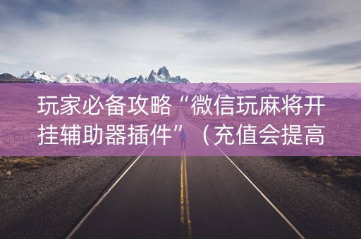 玩家必备攻略“微信玩麻将开挂辅助器插件”（充值会提高胜率么)