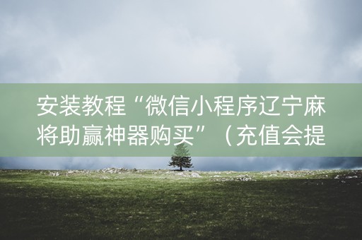 安装教程“微信小程序辽宁麻将助赢神器购买”（充值会提高胜率么)