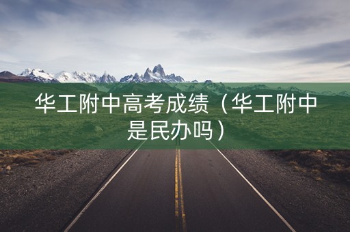 华工附中高考成绩（华工附中是民办吗）