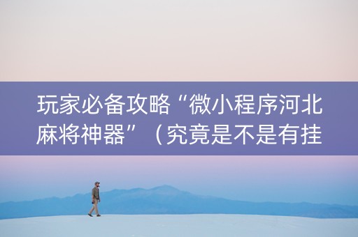 玩家必备攻略“微小程序河北麻将神器”（究竟是不是有挂)