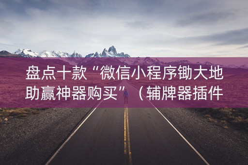 盘点十款“微信小程序锄大地助赢神器购买”（辅牌器插件购买)