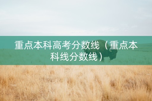 重点本科高考分数线（重点本科线分数线）