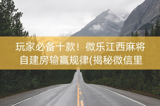 玩家必备十款！微乐江西麻将自建房输赢规律(揭秘微信里赢的诀窍)