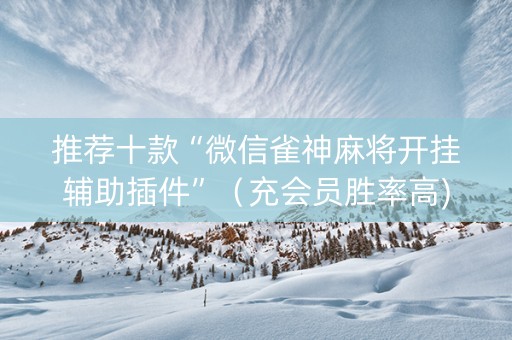 推荐十款“微信雀神麻将开挂辅助插件”（充会员胜率高)