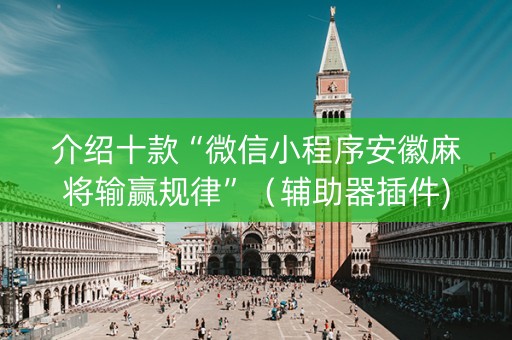 介绍十款“微信小程序安徽麻将输赢规律”（辅助器插件)