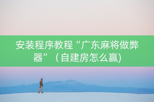 安装程序教程“广东麻将做弊器”（自建房怎么赢)