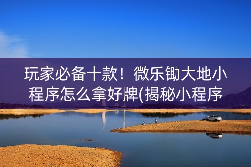 玩家必备十款！微乐锄大地小程序怎么拿好牌(揭秘小程序插件免费)
