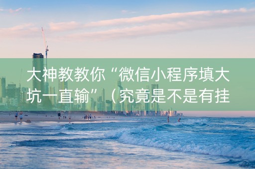 大神教教你“微信小程序填大坑一直输”（究竟是不是有挂)