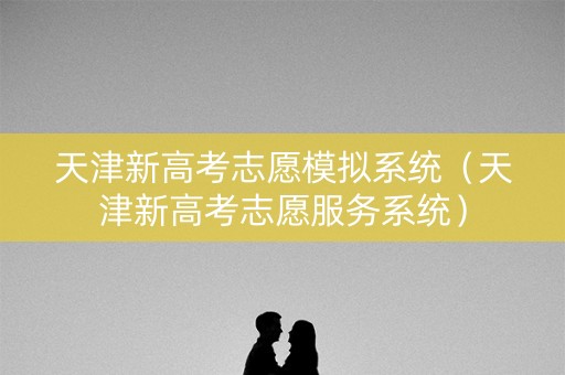 天津新高考志愿模拟系统（天津新高考志愿服务系统）