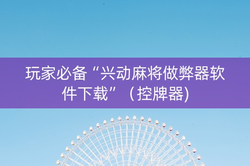 玩家必备“兴动麻将做弊器软件下载”（控牌器)