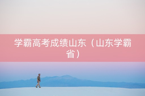 学霸高考成绩山东（山东学霸省）