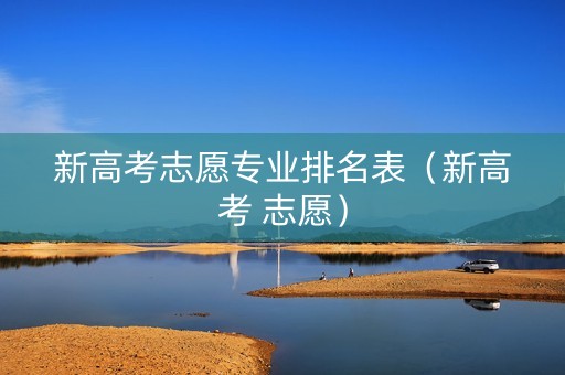 新高考志愿专业排名表（新高考 志愿）