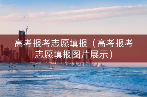 高考报考志愿填报（高考报考志愿填报图片展示）