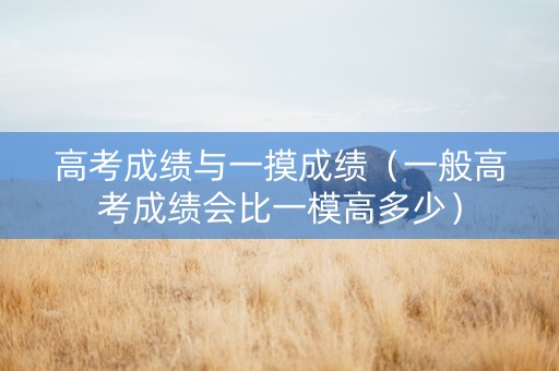 高考成绩与一摸成绩（一般高考成绩会比一模高多少）