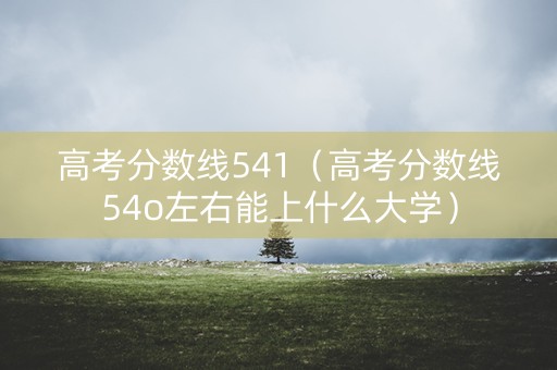 高考分数线541（高考分数线54o左右能上什么大学）