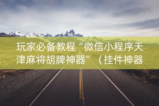 玩家必备教程“微信小程序天津麻将胡牌神器”（挂件神器)
