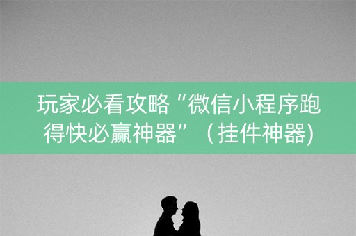 玩家必看攻略“微信小程序跑得快必赢神器”（挂件神器)