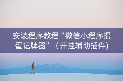 安装程序教程“微信小程序掼蛋记牌器”（开挂辅助插件)