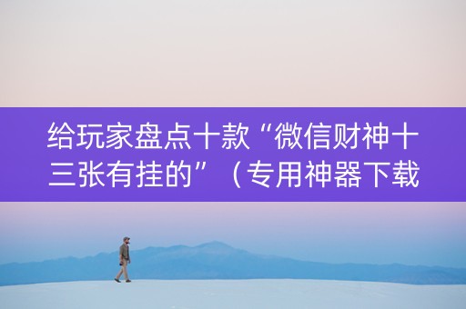 给玩家盘点十款“微信财神十三张有挂的”（专用神器下载)