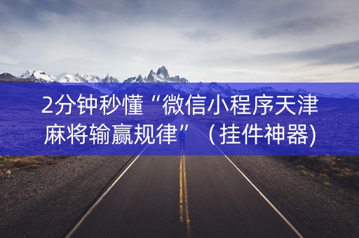 2分钟秒懂“微信小程序天津麻将输赢规律”（挂件神器)