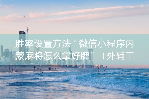胜率设置方法“微信小程序内蒙麻将怎么拿好牌”（外辅工具)