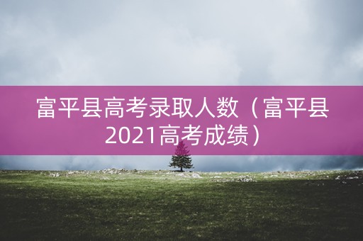 富平县高考录取人数（富平县2021高考成绩）
