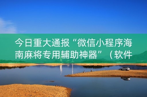 今日重大通报“微信小程序海南麻将专用辅助神器”（软件出售)