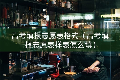 高考填报志愿表格式（高考填报志愿表样表怎么填）
